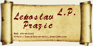 Leposlav Pražić vizit kartica